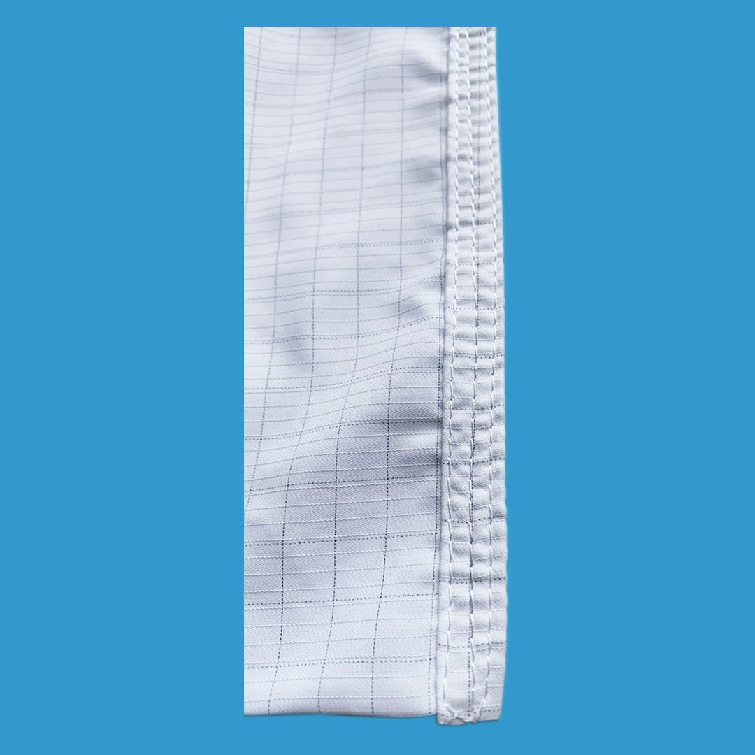 Conductive polymer cloth for overalls of pharmaceutical factories